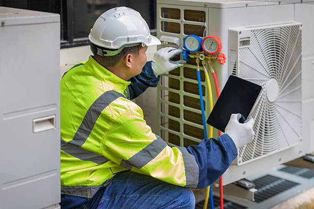Professional Air Duct Cleaning technician working in Newmanstown, PA